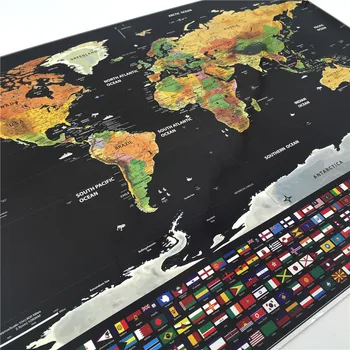 Deluxe Nulio Išjungti Pasaulio Žemėlapyje Asmeninį Kelionės Atlas Plakatas Naujovė Žemėlapyje
