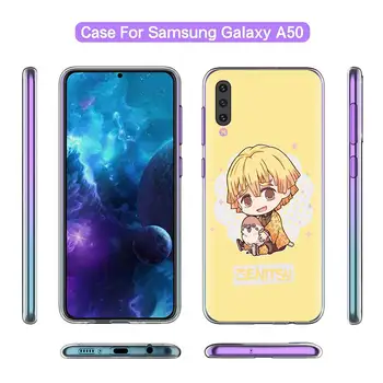 Demon Slayer Kawaii Anime Atveju, Samsung Galaxy A50 A20e A70 s A80 A90 5G A40 A30 A20 A10 e A12 A02s Minkštas Silikoninis Telefono Coque