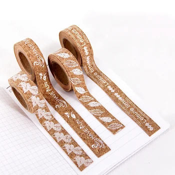 Derliaus dekoratyvinių kamštienos lipnia juosta maskavimo scrapbooking juosta Planuotojas leidinys medienos washi tape