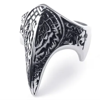 Derliaus punk papuošalai geometrinis modelis letena formos vyriški sužadėtuvių žiedas vestuvinis žiedas