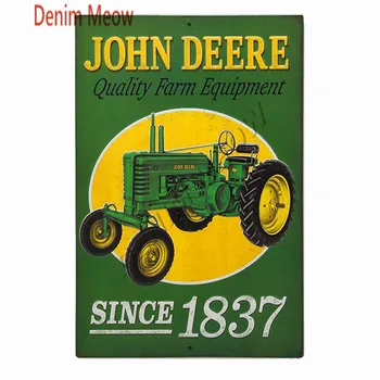 Derlius žemės Ūkio Mašinos, Metalo, Skardos Pasirašyti American Classic Ūkio Traktorių Apnašas Garažo Sienų Tapybos Plakatas Namų Dekoro WY68