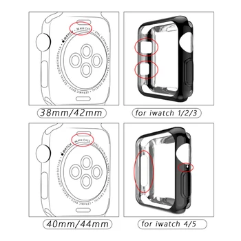 Diamond case cover For Apple watch band 5 4 3 2 1 padengti 44mm 40mm 42mm 38mm iwatch juosta Kristalų apsauginis bamperis