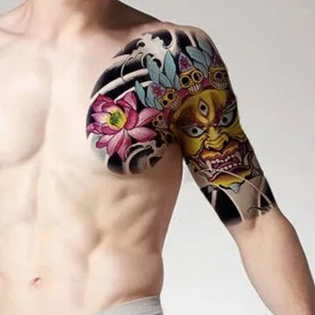 Didelio dydžio laikiną tatuiruotę ant krūtinės kūno rankos peties kietas netikrą tatuiruotės vandens perdavimo tatuiruotė vyrams big 32*24cm tatto lipdukas