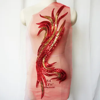 Didelis 74CM Baroko China Siuvinėjimo Nėrinių Aplikacijos, Siuvimo Gėlių Audinys Pleistras Vestuvių Suknelė Vestuvių Suknelė Drabužius 