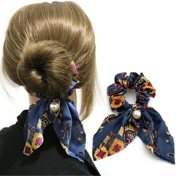 Didelis Lankas Plaukų Žiedas Priedai Korėjos Amerikos Elastinė Vintage Modelis Surišami Kaspinu Mergina Plaukų Juostos Bohemijos Galvos Apdangalai
