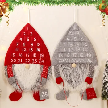 Didelis Manė, Kalėdų, Advento Kalendorių su Kišenėmis Santa/Elnių/Sniego/Miško Vyras Namo Sienų Dekoras Pakabos
