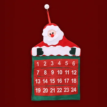 Didelis Manė, Kalėdų, Advento Kalendorių su Kišenėmis Santa/Elnių/Sniego/Miško Vyras Namo Sienų Dekoras Pakabos