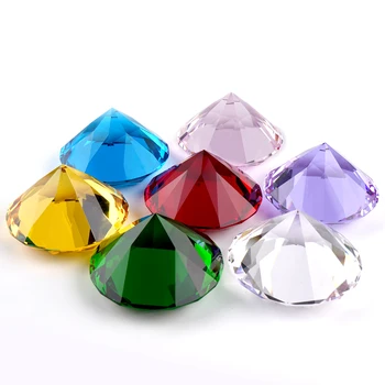 Didelis Spalvų Stiklo Diamond Šalis Dekoro Kristalų Didelių Deimantų Romantiškas Pasiūlymas Namų Puošybos Ornamentais Šalies Chrismas Dovanos