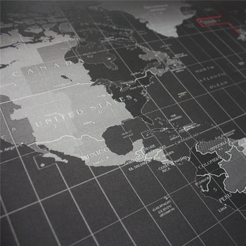 Didelis Žaidimų Pelės kilimėlis su Prisiūta Kraštas Pasaulio Žemėlapyje, Vandeniui Atsparios neslidžios Gumos Pagrindo Kilimėlis, skirtas Staliniams Nešiojamojo kompiuterio Klaviatūra