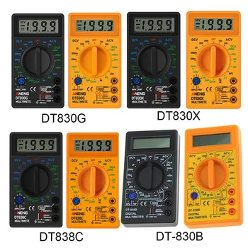 DIDIHOU DT830B AC/DC LCD Skaitmeninis Multimetras 750/1000V Voltmeter Ammeter Ohm Testeris, Aukšto Saugos Delninis Skaitiklis Multimetras