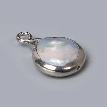Didmeninė 3pcs Natūralių Gėlavandenių Perlų Pakabukas sidabro spalvos natūralių perlų žavesio papuošalai priėmimo auskarai apyrankės Priedai