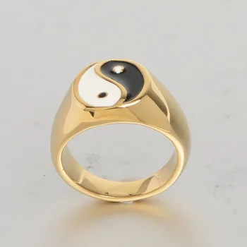 Didmeninė Juvelyrikos Daoizmas Bagua Yin Yang Chi Vyrų Žiedas kinų stiliaus žiedai