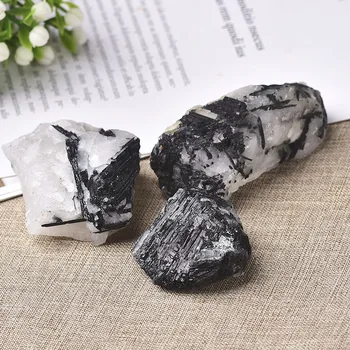 Didmeninė Natūralus Juodas Turmalinas Kristalų Grubus Originalus Mineralinių Pavyzdys Namų Puošybai Raw Kvarco Kristalai Crystal Dovana