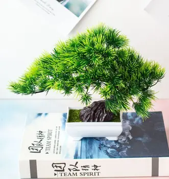 Dirbtiniai Augalai Vazoninių Bonsai Žalia Mažas Medžio, Augalų Netikrą Vazoninių Gėlių Ornamentais Namų, Sodo Dekoro Šalis Viešbučio Dekoras