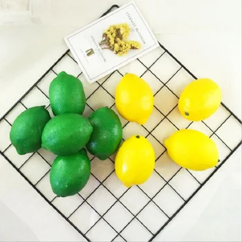 Dirbtinis citrinų putų ir plastikinių medžiagų, dirbtinių vaisių netikras vaisius netikrą citrinų Dekoratyvinis fotografavimo rekvizitai Nr. 190024