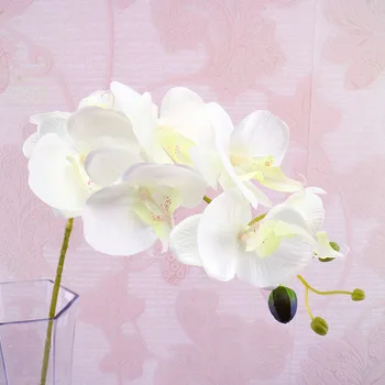 Dirbtinių Gėlių Dekoras Orchidėja Gėlė Galvą, Dirbtinių Drugelių Orchidėja Šilko Gėlių Puokštė Phalaenopsis Vestuvių Dekoravimas
