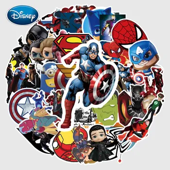 Disney 50pcs Supermenas Geležinis Žmogus Animacinių filmų Grafiti Lipdukai Lagaminą Vežimėlio Gitara Animacinių filmų Dekoratyviniai Lipdukai
