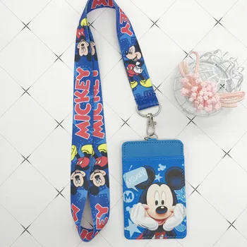 Disney Dygsnio PU monetos rankinėje kortelės turėtojas pultelio klavišą virvelę miltai kortelės autobusų kortelės atveju monetų krepšys Mickey mouse Dokumentas kortelės krepšys