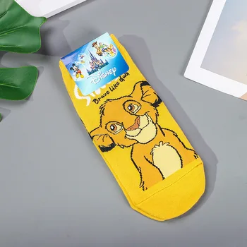 Disney Kojinės Liūtas Karalius Simba/Šernas/Aladdin Lempos Dievas/Dumbo Kojinės Harajuku animacinių filmų Spausdinti Juokinga kojinių pavasario trumpų Kojinių