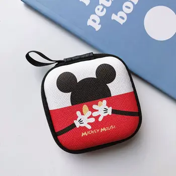 Disney Mickey Animacinių filmų monetos rankinėje minnie berniukas mergaitė monetų krepšys, rankinė, ausinių saugojimo maišelis įkroviklis duomenų kabelis talpinimo Sankabos