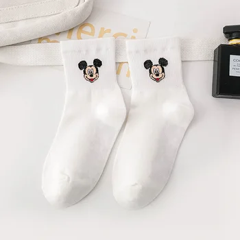 Disney Mickey Minnie animacinių filmų moterų kojinės Japonijos ponios Minkštas ir kvėpuojantis medvilnės kojinės valtis Trumpos kojinės moterims