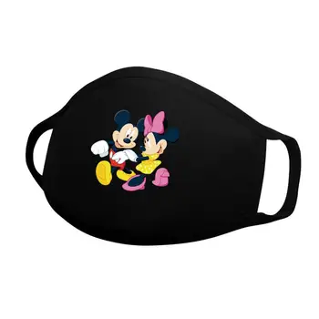 Disney Mickey Minnie Veido Kaukė Suaugusiųjų Daugkartinio naudojimo Anti-rūko Dulkėms Orui Reguliuojamas Veidą, Burnos Apsaugos Unisex