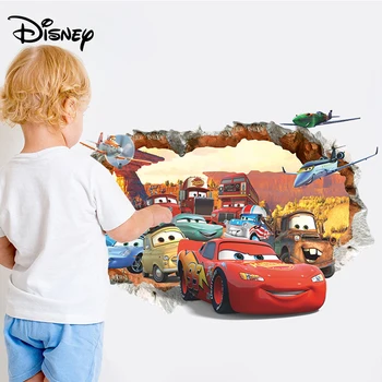 Disney Pixar Automobilių Žaibas McQueen Lipdukas Mater Vandeniui PVC lipnios Miegamojo Puošmena Gimtadienio Dovana Žaislas Vaikas