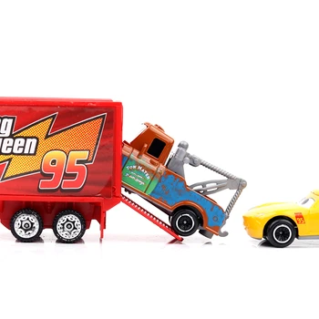 Disney Pixar Cars 3 Mack Dėdė Sunkvežimių Žaislas Automobilis Nustatyti Žaibas McQueen Jackson Audra 1:55 Diecast Automobilio Modelį Žaislas Vaikams Dovanų