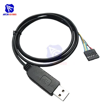 Diymore FTDI FT232RL(6Pin)/PL2303HXD(6Pin)/PL2302TA(4Pin) USB TTL UART Serial RS232 Adapterį Parsisiųsti Laidas Arduino