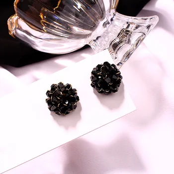 Dominuoja naujos 2019 sutartis Moterų kristalų gėlių saldus temperamentas joker mados dizaino Stud Auskarai subtilus Juvelyrikos