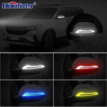 Doofoto 2x 3D Automobilių Eksterjero Stilius Atspindintis Lipdukas Juosta Veidrodis Reflektorius, Bamperio Juostos Įspėjimo Saugos 