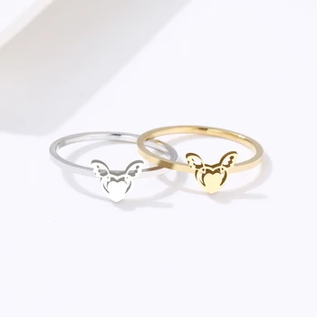 DOTIFI Moterų Žiedai, Nerūdijančio Plieno Žiedas Šaliai, Papuošalai Dovanų Angelas Sparnų Asmenybės Dizaino R323
