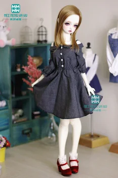Drabužiai, lėlės mados medvilnės juoda skara suknelė mergaitėms 60cm 1/3 bjd doll apatiniai drabužiai