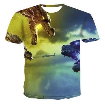 Dragon Grafinis T-shirt Gyvūnų Tema vyriški T-shirt 3D Mados Viršūnes Vasaros Atsitiktinis marškinėliai vyriški O-Kaklo Marškinėliai Didelio Dydžio Streetwear