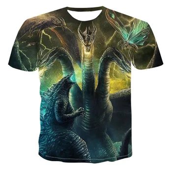 Dragon Grafinis T-shirt Gyvūnų Tema vyriški T-shirt 3D Mados Viršūnes Vasaros Atsitiktinis marškinėliai vyriški O-Kaklo Marškinėliai Didelio Dydžio Streetwear