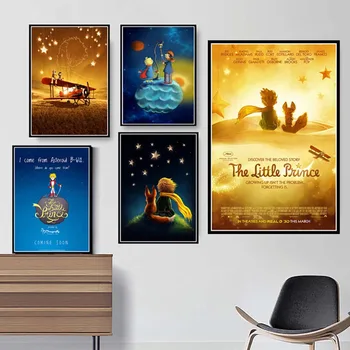 Drobės Tapybos Sienos Meno Kūrinius Išspausdinti Namų Puošybai Mažasis Princas Filmas Modulinės Nuotraukas Šiaurės Stiliaus Plakatą Vaikų Kambarys