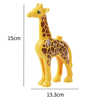 Duploe Gyvūnų Modelio Blokai Originalus didelis Dalelių Plytų aksesuaras Žaislai Vaikams Suderinama su Duploed Blokai