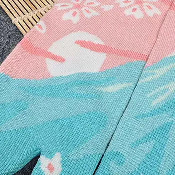 Dviejų Pirštų Unisex Kojinės Japanese Ninja Spalvotų Split Toe Sandalas Viduryje Trumpas Geta Kimono Flip Flop Kojinės Mišinys Medvilnės ZXY9856