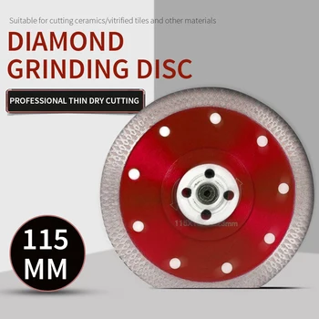 Dvipusis Dulkių Brazed Deimantiniai Pjovimo Šlifavimo Diskas 115MM Sriegis Pjovimo Pjaustymas Poliravimas, Akmens, porceliano ratų