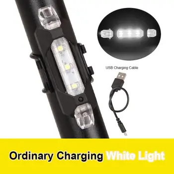 Dviračio Šviesos Vandeniui Galiniai Šviesos diodų (LED) USB Įkrovimo Kalnų Dviratį Dviračiu Šviesos Saugos Įspėjamoji Lemputė