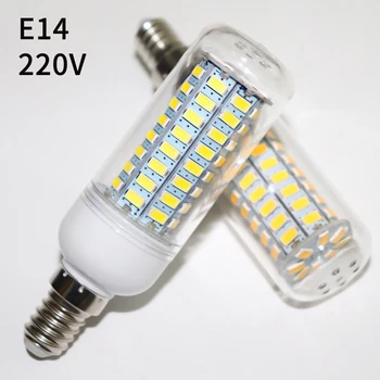 E27 LED lempa E14 LED lemputės SMD5730 220V kukurūzų svogūno 24 36 48 56 69 72 Led kukurūzų lemputė LED šiltai baltos spalvos vidaus apdaila, lizdinė plokštelė