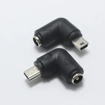 EClyxun 1pcs 5.5 x 2.1 mm moterį, Mini / Micro USB Male 5 Pin nuolatinės SROVĖS Elektros Kištukas 90 / 180 Laipsnių Jungties Adapteris, skirtas 