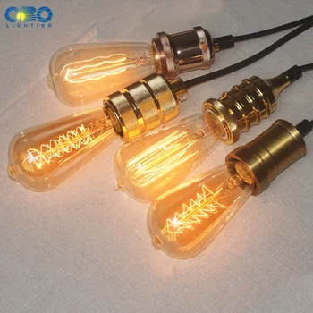 Edison Kaitinamąsias elektros Lemputes E27 Lempos Laikiklis 110V/240V 2300K Derliaus Apdaila Šiltas Šviesos 40W-60W