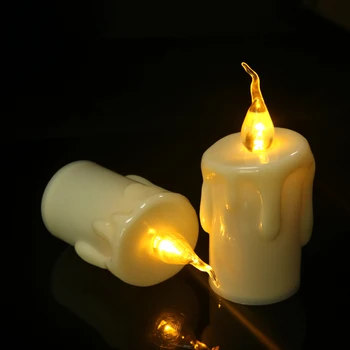 Elektros LED Žvakių Mirgėjimas Flameless Ramstis Žvakė Vestuves Apdailos 11.8 cm