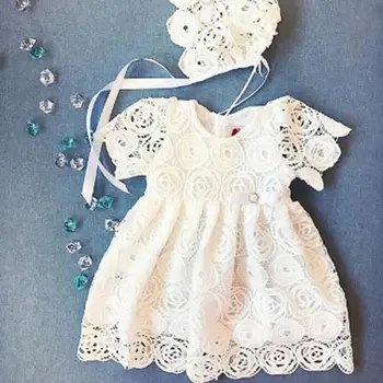 Emmababy Kūdikių Mergaičių suknelė Princesė Gėlių Nėrinių Suknelė tuščiaviduriai iš trumpų sleve Partijos Inscenizacija Tutu Sukneles