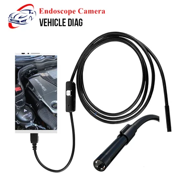 Endoskopą Kamera Lankstus 6 LED Vandeniui Endoskopą USB/3 1 Borescope Kamera Android/VNT Sąsiuvinis 1-5m 5.5 mm/7mm Taisymo Įrankis