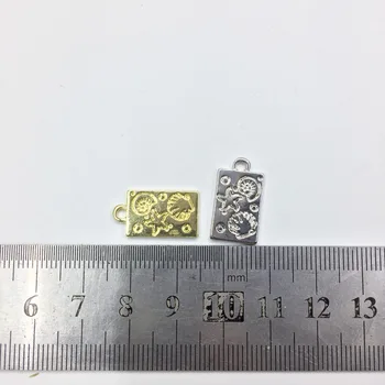 Eruifa 20pcs 10*16mm Naujas Sea Shell spausdinti aukso/Sidabro padengtą Cinko lydinys, Pakabukai Pakabukas Papuošalai 