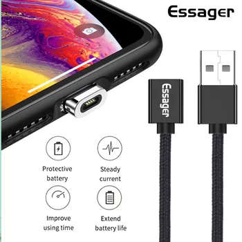 Essager Magnetinio Micro USB c Tipo Kabelis iPhone, 11 XR 7 