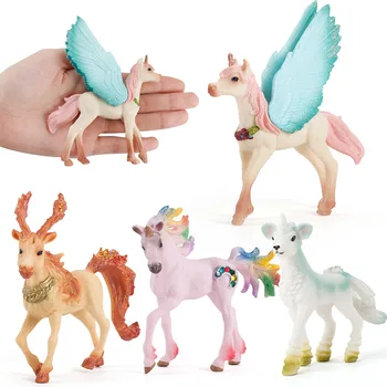 Europos Mitologija Pegasus Vienaragis Statulėlės Pasakų Arklių Vienaragis Lapės, Briedžiai Gyvūnų Modelio, Vaikų Gimtadienio, Kalėdų Dovanos, Žaislai