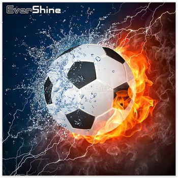 EverShine Naują Atvykimo Diamond Siuvinėjimo Futbolo 5D 